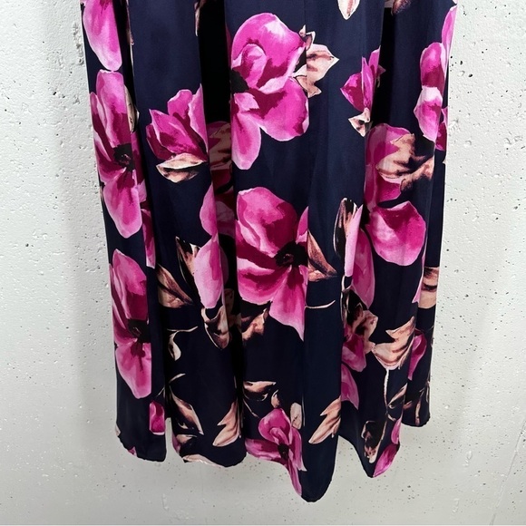 Speechless size 3 Navy Blue & Pink Floral FullMaxi Skirt NEW with tags - Picture 9 of 12
